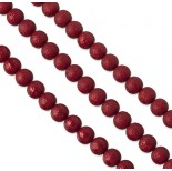 Zdjęcie - Perły szklane drapane czerwone 12 mm